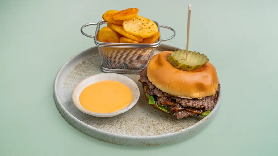 Signature Smash Burger at Mila Cafe